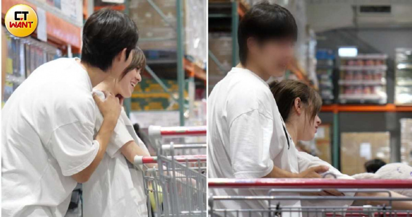 有歐爸新歡相陪,邱偲琹就是熱戀的小女生笑得特別開心。(圖/CTWANT)