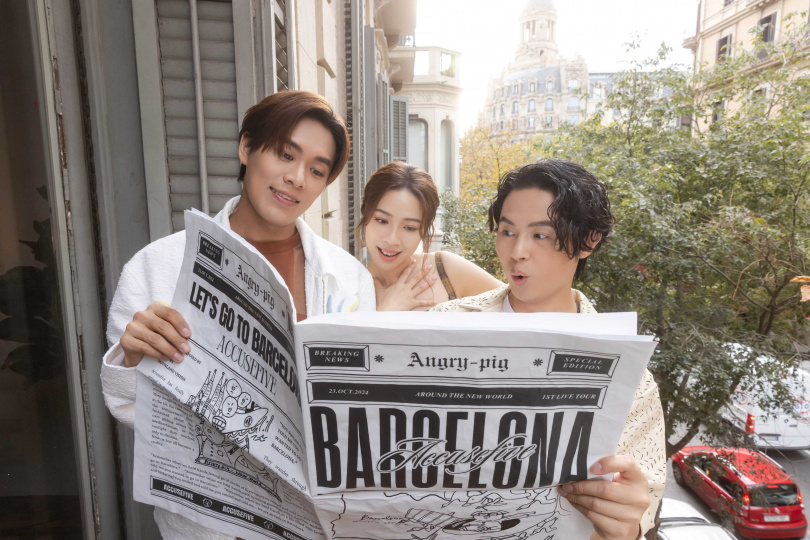 告五人行程滿檔仍抽空拍攝。(圖/相信音樂提供)