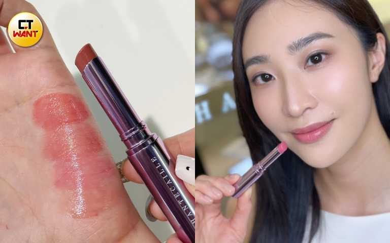 香緹卡 花妍絢光潤唇彩-春遇舞蝶#琉璃灰蝶Gossamer／1,500元（圖／廖怡婷攝）