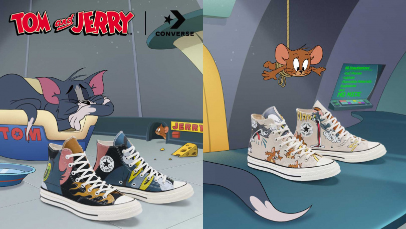 Converse x Tom and Jerry聯名高筒鞋／3,080元。（圖／品牌提供）