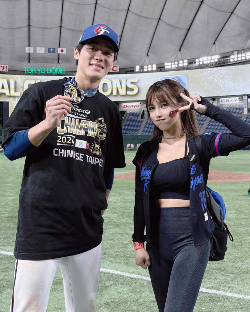 「學弟」陳晨威非常力挺自家品牌,讓林倪安相當感動。(圖/翻攝自林倪安IG)