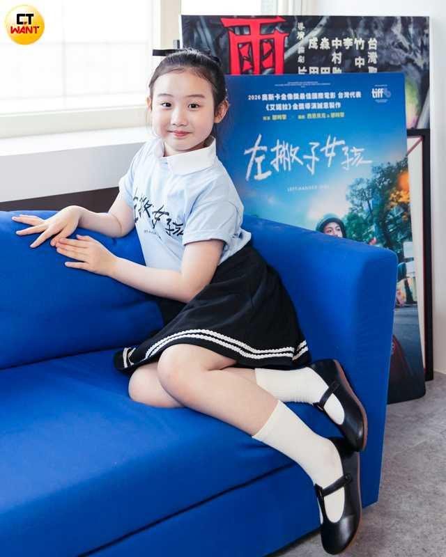 拍過許多戲劇與廣告，葉子綺幾乎都能可愛詮釋角色，只有在《左撇子女孩》中因為要偷東西，讓她覺得很緊張。（圖／楊澍攝）
