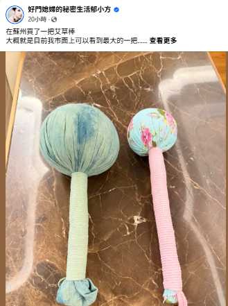 郁方從蘇州返台帶回艾草棒,因外型酷似金華火腿,行李遭機場X光誤判,引發一場虛驚。(圖/翻攝自FB,好門媳婦的秘密生活郁小方)