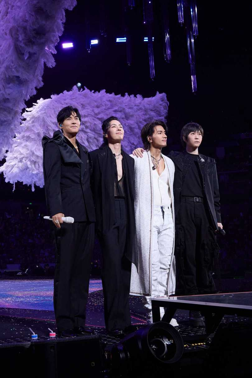 「F3」言承旭、吳建豪、周渝民與五月天阿信近日在上海舉辦4場《F✦FOREVER恆星之城》演唱會。(圖/相信音樂提供)