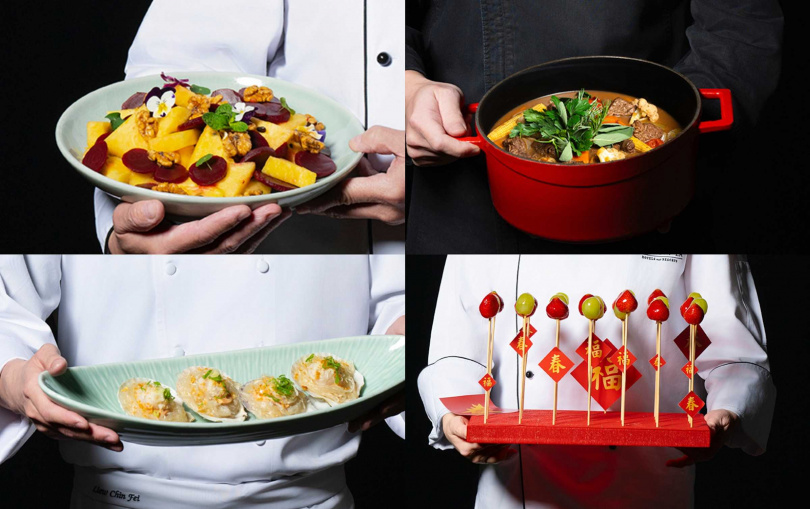 台北遠東香格里拉各餐廳大廚推出自己拿手菜色,讓消費者可吃到粵菜、義式料理、懷舊甜點等。(圖/台北遠東香格里拉提供)