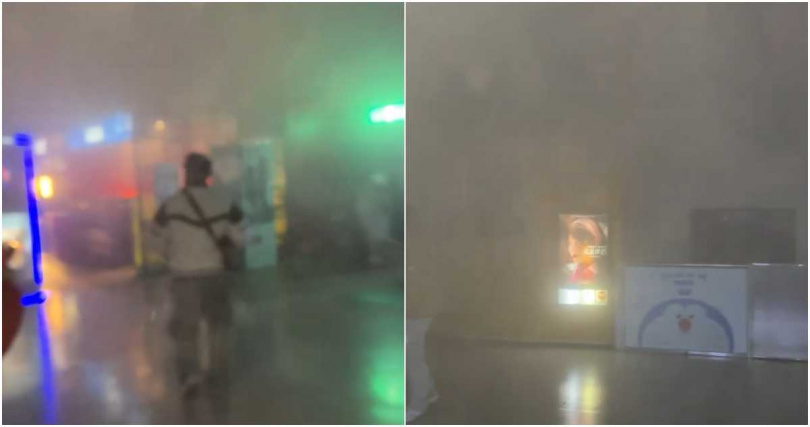 有網友在新光影城看電影，怎料看到一半時卻突然聽到爆炸巨響，現場粉塵滿天飛。（圖／翻攝自Threads／yyhsi_1024）