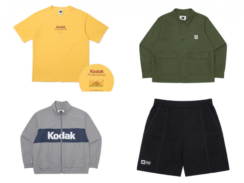 Mailer攝影系列 Sorona機能排汗棉T／1,899元，Mailer攝影系列 復古工作夾克／6,399元，WOVEN防風機能外套／5,899元，Scenery旅行系列 防潑水休閒短褲／2,599元（圖／品牌提供）