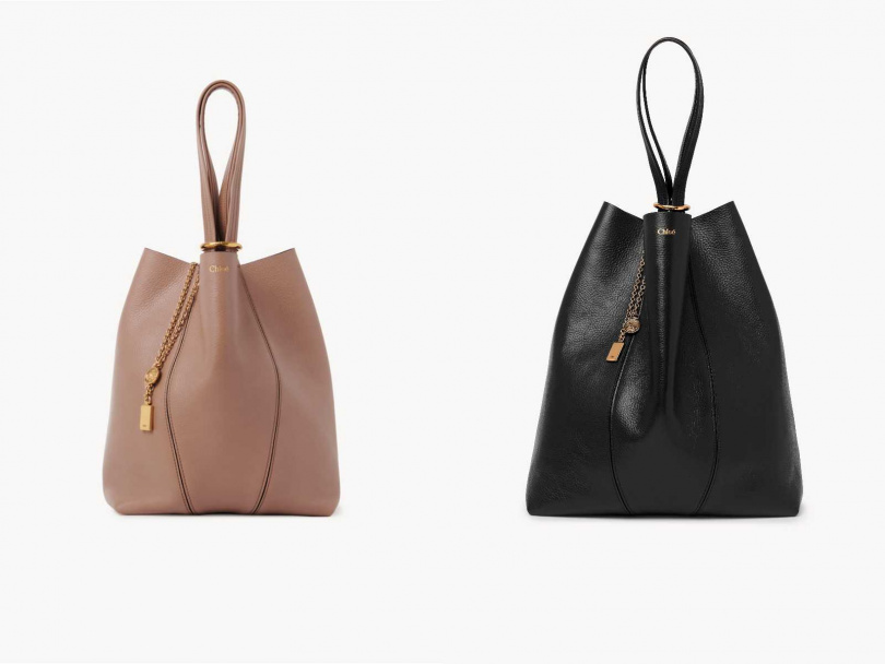 Chloé Spin中型托特包/55,500元,Spin大型托特包/63,000元(圖/品牌提供)
