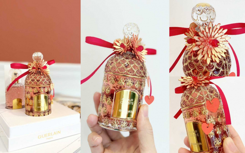 嬌蘭星辰熾愛淡香精2025七夕限定手工鎏金織藝蜂印瓶125ml+30ml／29,500元（圖／吳雅鈴攝）