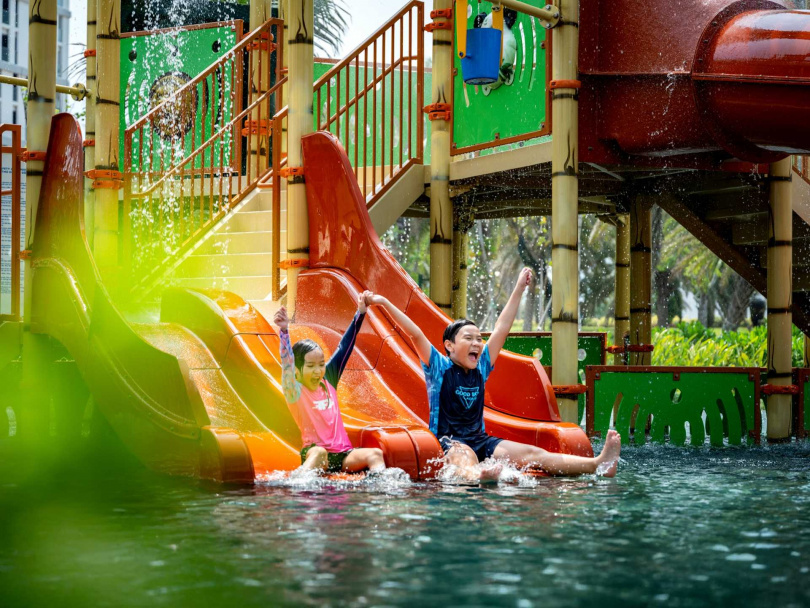 熱帶雨林水上樂園深受小朋友喜愛。（圖／金蘭麗笙度假村提供）