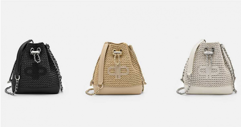 PEDRO ICON拉菲草編織迷你水桶包／3,190元（圖／品牌提供）