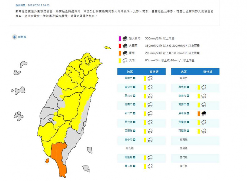 （圖／翻攝中央氣象署）