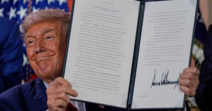 美國總統川普（Donald John Trump）（圖）的對等關稅政策慘遭美國聯邦法院打臉。（圖／達志／美聯社）