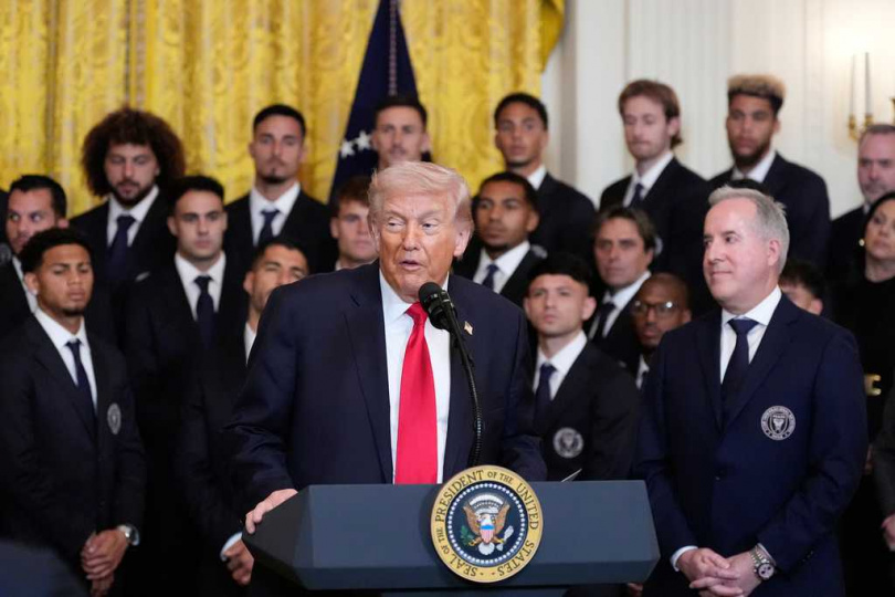 美國前總統川普對伊朗發出強硬警告。（圖／達志／美聯社）