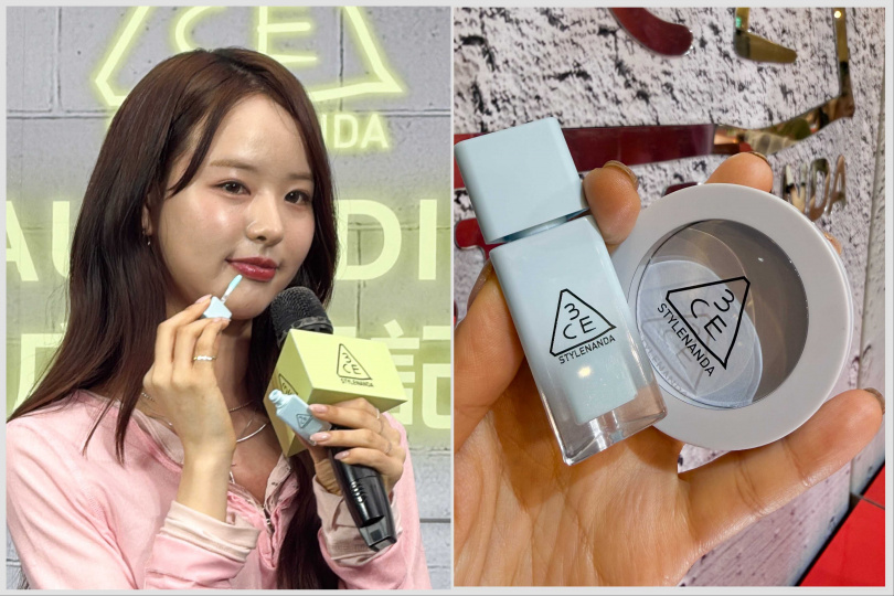 喜珗今天除了使用#4，還有3CE 果凍護唇蜜#13。（圖／tingting攝）