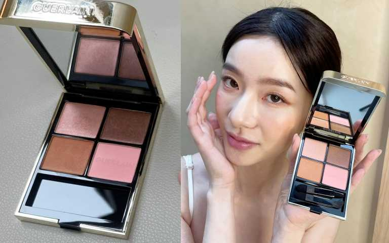 嬌蘭GUERLAIN高訂深邃四色眼影盤全新#129 Honey Amber/3,350元(圖/黃筱婷攝)