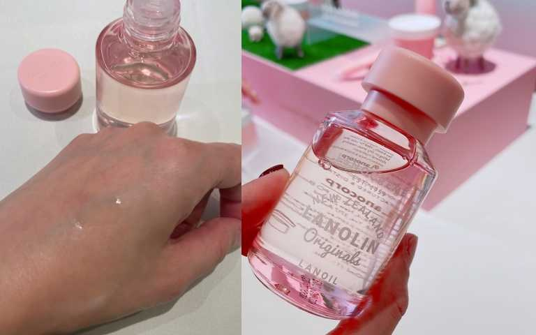 改版設計成超可愛的淡粉色玻璃瓶身,羊毛脂全效修護油蘊含100%紐西蘭天然羊毛脂為核心成分,更添加高濃度的維生素E成分,打造澎潤飽滿肌膚,無論任何膚質都能使用,除了單獨塗抹外,還可以加入精華液、乳霜或是粉底液之中混合使用,滿足各種保養需求!(圖/黃筱婷攝)LANOCRÈME 蘭儂羊毛脂全效修護油 50ml/ 410元