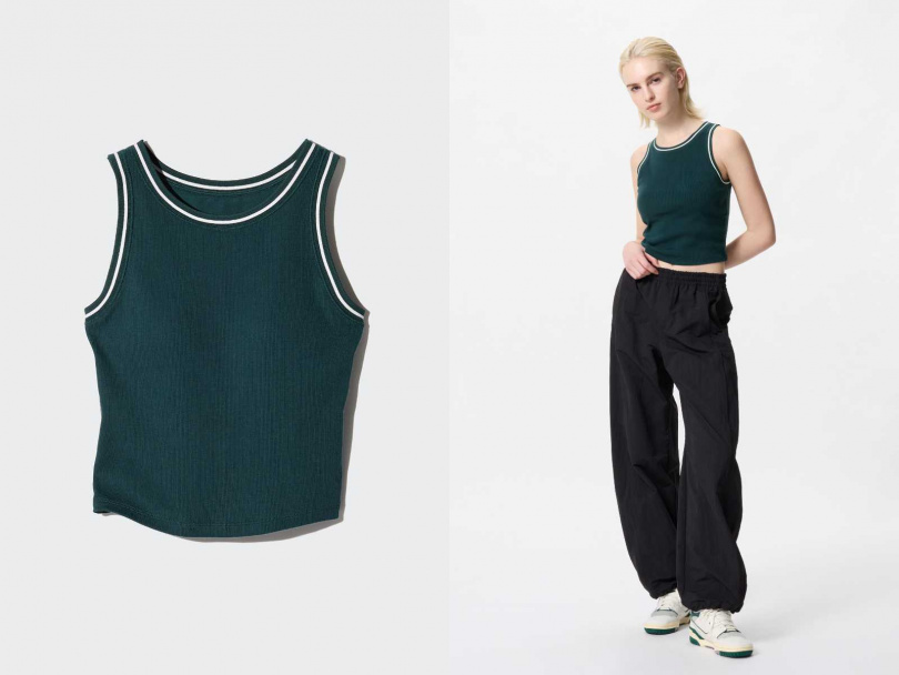 BRATOP削肩短版背心（撞色滾邊）／ 790元（圖／品牌提供）