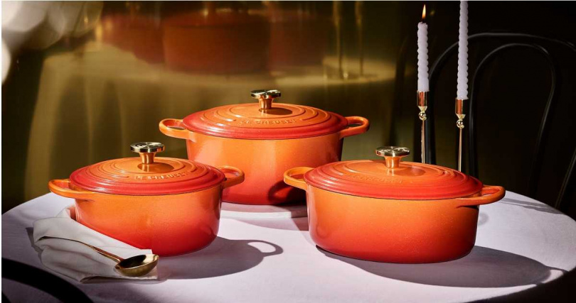 LE CREUSET全球限量「流金火焰橘」