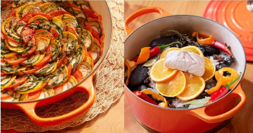 普羅旺斯燉菜與白酒蛤蠣兩道佳餚（圖／品牌提供）