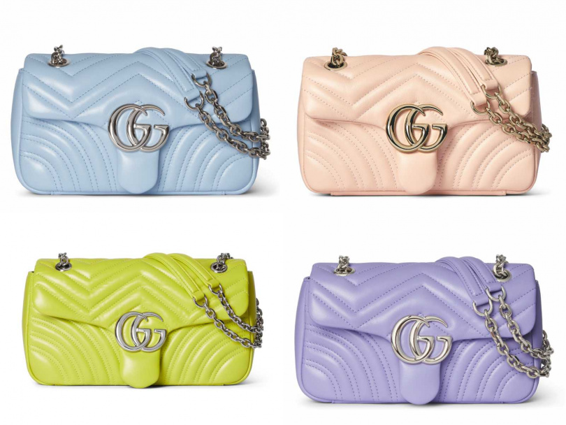 GUCCI雪酪色GG Marmont 中型包款／91,000元（圖／品牌提供）