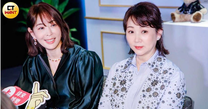 郁方(右)在賈永婕上任第一天就消費百萬。(圖/趙文彬攝)