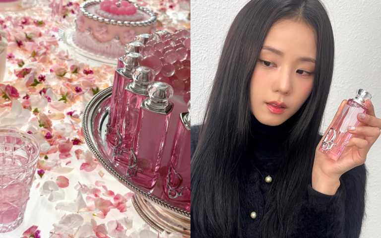 晶透瓶蓋飾以經典銀色Dior Oblique標誌，在簡潔線條中凝鍊DIOR的迷人質感。（圖／取自sooyaaa__ IG）