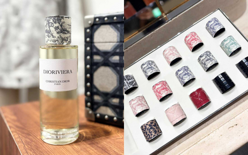 迪奧香氛世家高訂香氛瓶蓋布質款1,800元、皮革款2,800元,適用於100ml 和200ml瓶身,小細節也能充滿品味,這才是真正的高級玩家!(圖/吳雅鈴攝)