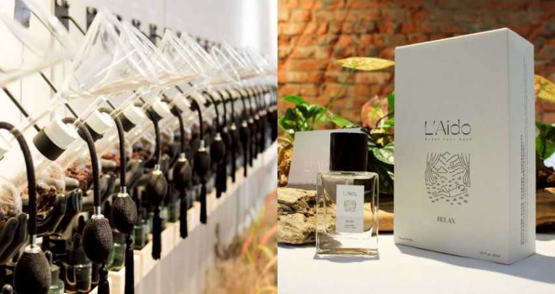 AI情緒調香活動採預約制，每人／1,980元，兩人同行／3,720元: 可獲得自己調製的專屬情緒香水30ml禮盒。（圖／品牌提供）
