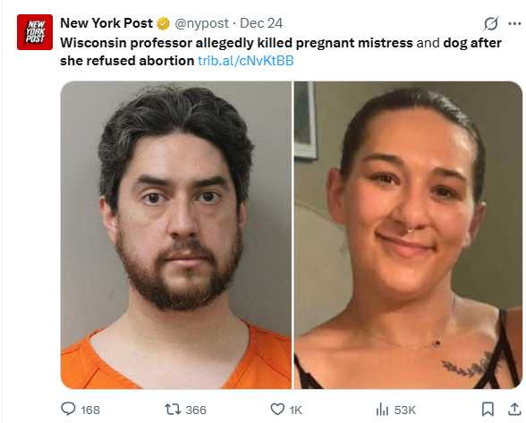 27歲的亞歷克西斯．皮克特（Alexis Pickett）案發時已懷有身孕，消息曝光後震驚當地社區。（圖／翻翻攝自X，@nypost）