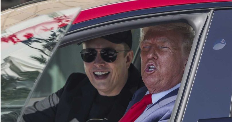 川普甚至考慮賣掉自己今年3月才購入的紅色Tesla Model S。（圖／達志／美聯社）