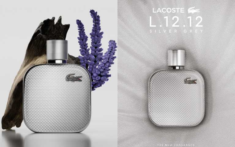 LACOSTE L.12.12經典流光銀灰淡香精100ml／3,350元、50ml／2,300元（圖／品牌提供）