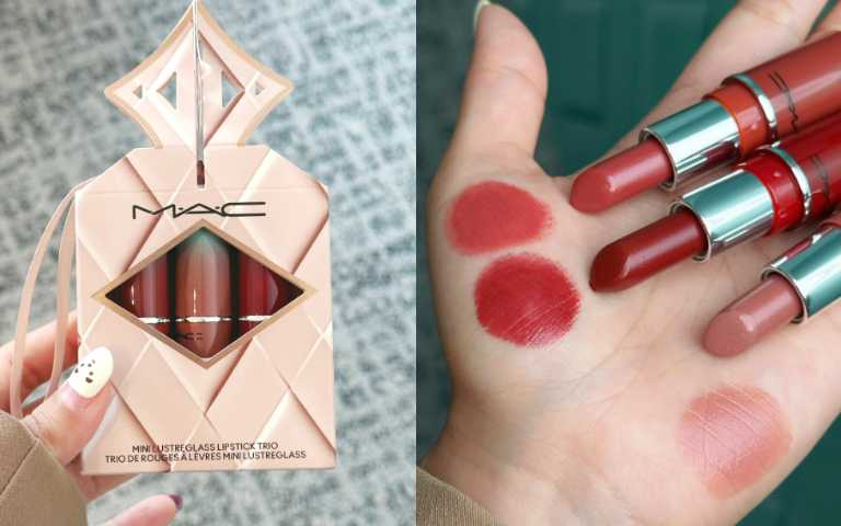 M·A·C 未來樂園系列 3色迷你唇膏組／1,300元（圖／廖怡婷 攝）