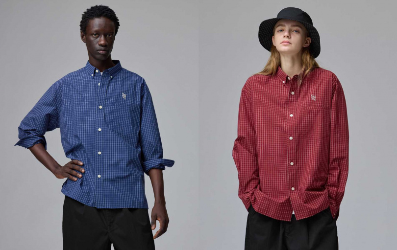 GU府綢格紋襯衫／990元（圖／品牌提供）