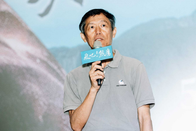 人稱「太極鷹王」的學者孫元勳蒞臨首映會分享心得。（圖／采昌提供）