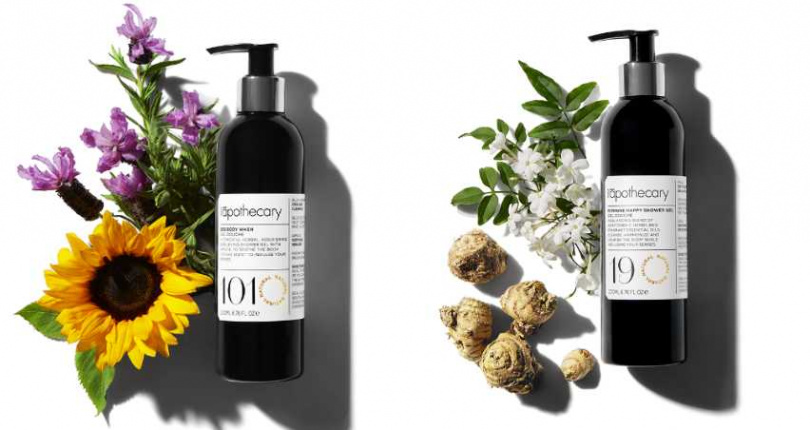 ilāpothecary英草社No.101 SOS香莢蘭平衡沐浴乳 200ml／1,780元、No.19 濃情蜜意瑪卡沐浴膠 200ml／1,780元（圖／品牌提供）