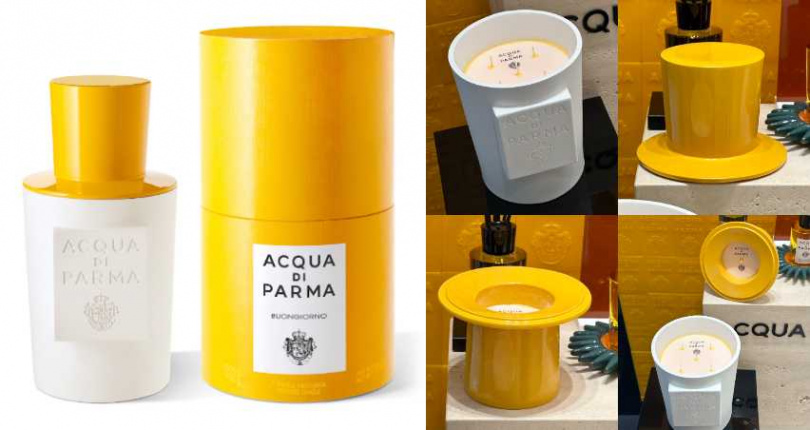 Acqua di Parma 早安 Chapeau!蠟燭(限量)1.6kg+330g／33,500元（圖／品牌提供、廖怡婷攝）