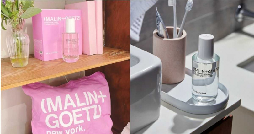 小荳蔻與黑胡椒開啟辛香前調，牡丹、玫瑰與天竺葵逐步展開，最後以苔蘚與木質麝香收尾，清新中帶著溫暖生命力。(MALIN+GOETZ) 玫瑰香氛空間噴霧 147ml / 1,900元（圖／品牌提供、黃筱婷攝）