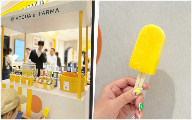 好有夏天感覺的海島巡遊香氛車！不限金額消費還送清涼消暑的冰棒喔。（圖／吳雅鈴攝）