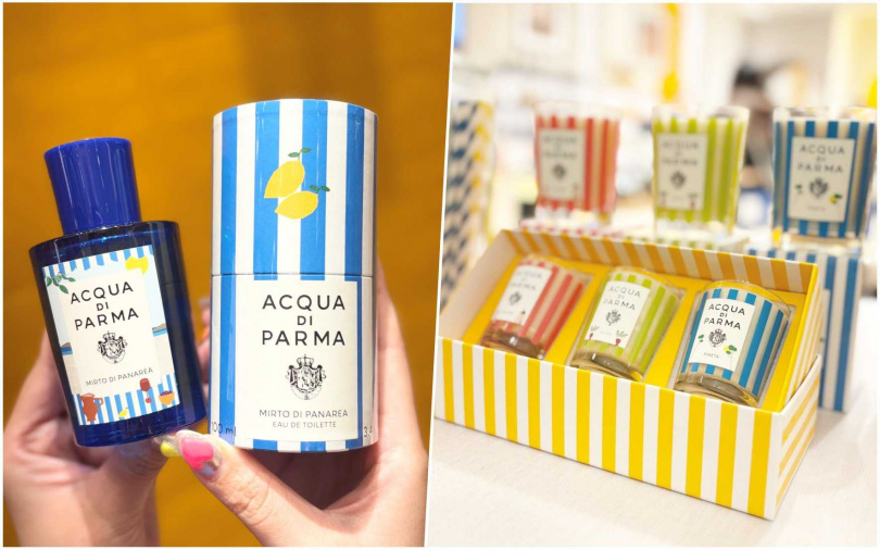 當然也別錯過今年的重點新品-夏日露臺限量版，包含三款全新香味蠟燭、人氣的帕納里加州桂淡香水，都穿上了由法國藝術家Ben Arpea設計的藝術夏裝，放在家中的任何一個角落，也是絕佳擺飾品。（圖／吳雅鈴攝）