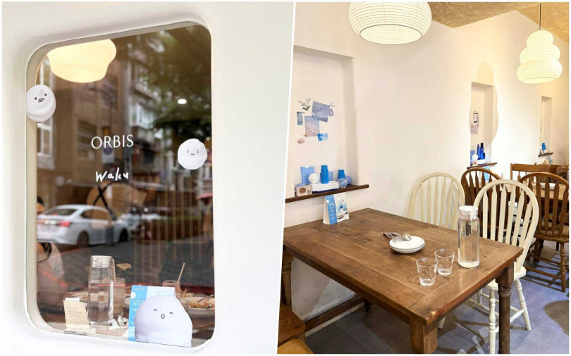 赤峰街名店waku waku pasta這次和ORBIS雙重酵素潔顏粉合作，除了有特製點心，從門外到店內也都有不一樣的陳設變化。（圖／吳雅鈴攝）