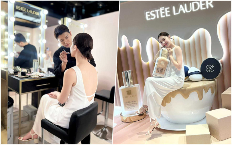 先由品牌專業彩妝團隊幫妳量身打造IU同款女神級妝容，再拍下時尚大片，滿足妳當明星的癮>///<。（圖／吳雅鈴攝）