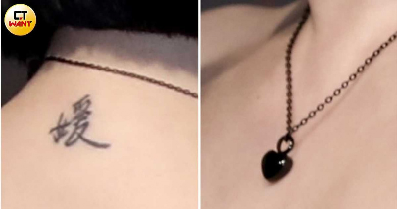 小S的後頸刺了大S名字的媛字，也戴上代表大S的項鍊永遠紀念。（圖／本刊攝影組）
