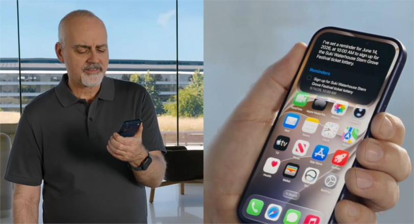 蘋果推出專屬「Siri App」,且以自然的AI真人對話。(圖/翻攝自蘋果YT)