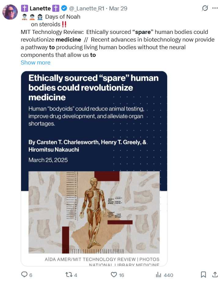 科學家想創造活著的屍體？（圖／翻攝自X）