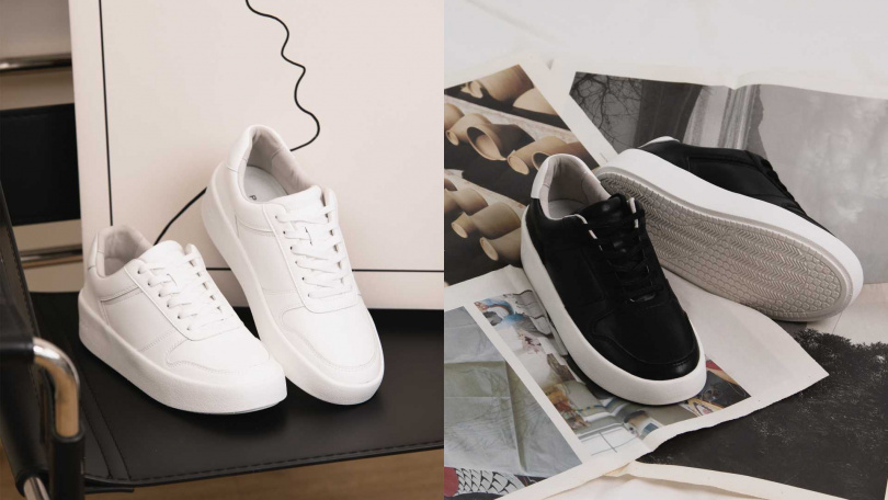 PROJEXT Model 3 厚底防水小白鞋／3,695元（圖／品牌提供）