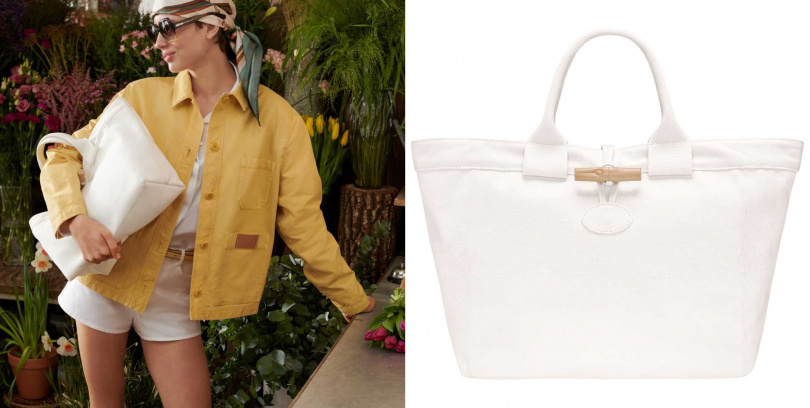 LONGCHAMP LE ROSEAU系列 帆布肩揹袋／19,000元（圖／品牌提供）