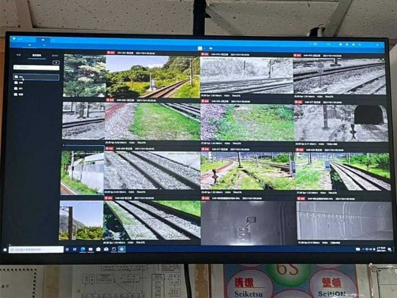 台鐵北迴線落石告警系統畫面。（圖／台鐵公司）