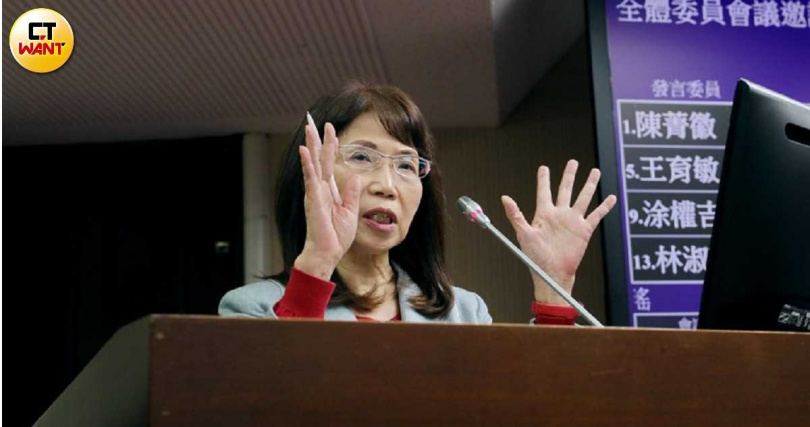 立委陳昭姿(圖)認為「老丙建」解禁後,舊建照被拿出來重新變更設計施工根本不符現況。(圖/周志龍攝)