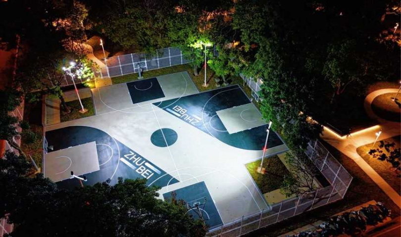 「十字星籃球場」27日晚間將舉行專屬竹北市民的籃球競賽。（圖／翻攝自竹北市公所媒體群組）